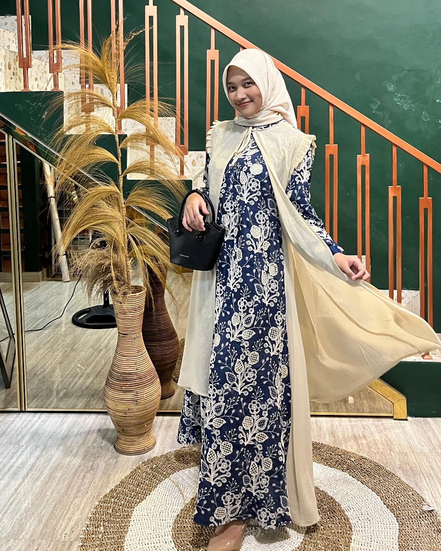 Gamis Bordir Layer Premium